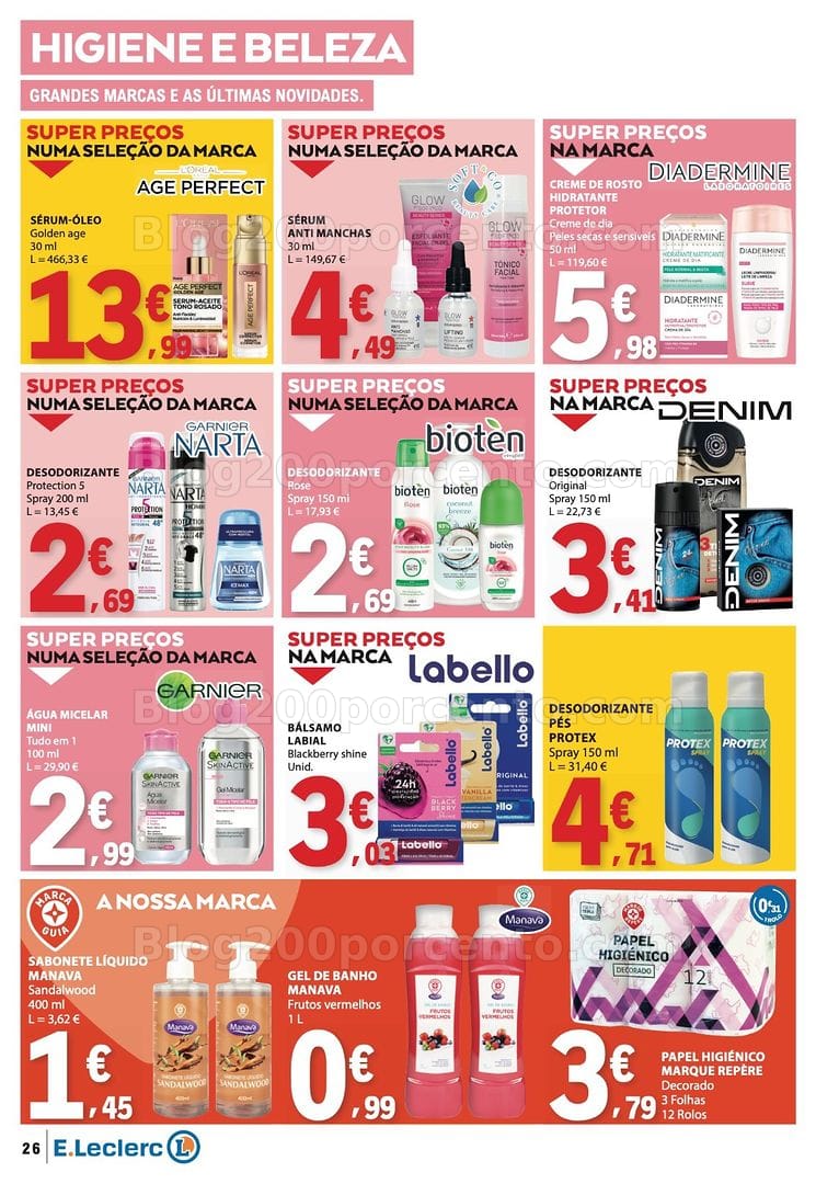 Antevisão Folheto E-LECLERC Promoções de 19 a 25 março